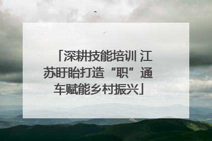 深耕技能培训 江苏盱眙打造“职”通车赋能乡村振兴