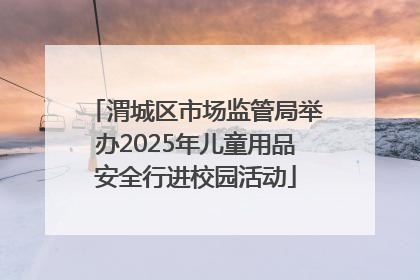 渭城区市场监管局举办2025年儿童用品安全行进校园活动