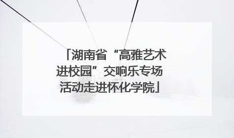 湖南省“高雅艺术进校园”交响乐专场活动走进怀化学院