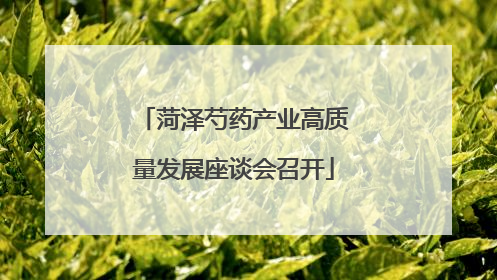 菏泽芍药产业高质量发展座谈会召开