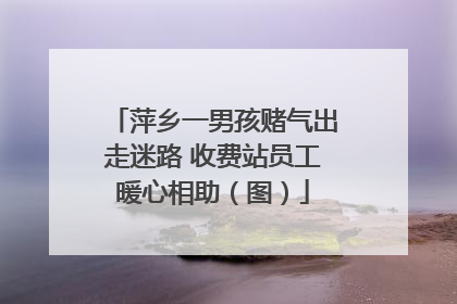 萍乡一男孩赌气出走迷路 收费站员工暖心相助（图）