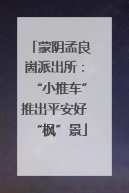 蒙阴孟良崮派出所：“小推车”推出平安好“枫”景