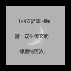 西安浐灞国际港：端午传文明 邻里情更浓