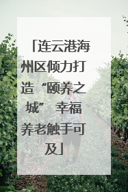 连云港海州区倾力打造“颐养之城” 幸福养老触手可及