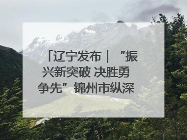 辽宁发布｜“振兴新突破 决胜勇争先”锦州市纵深推进区域中心城市建设 打造高质量发展新增长极