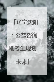 辽宁沈阳：公益咨询助考生规划未来