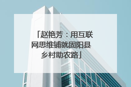 赵艳芳：用互联网思维铺就固阳县乡村助农路