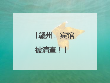 赣州一宾馆被清查!