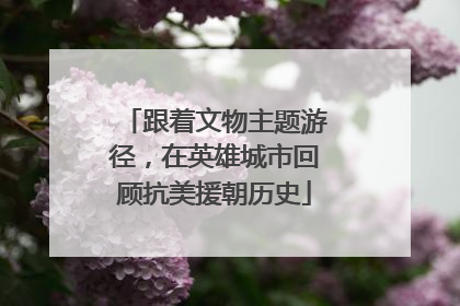 跟着文物主题游径，在英雄城市回顾抗美援朝历史