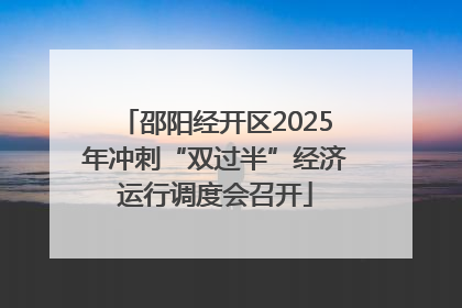 邵阳经开区2025年冲刺“双过半”经济运行调度会召开