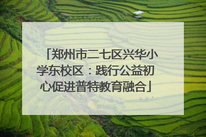郑州市二七区兴华小学东校区：践行公益初心促进普特教育融合