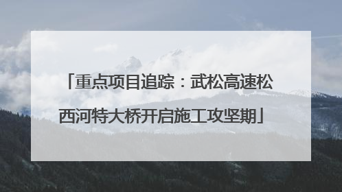 重点项目追踪：武松高速松西河特大桥开启施工攻坚期