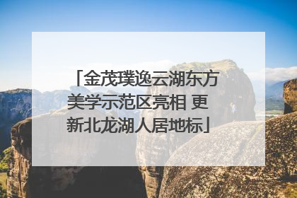 金茂璞逸云湖东方美学示范区亮相 更新北龙湖人居地标