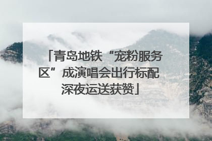 青岛地铁“宠粉服务区”成演唱会出行标配 深夜运送获赞