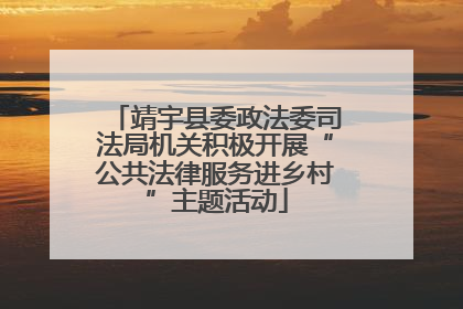 靖宇县委政法委司法局机关积极开展“公共法律服务进乡村”主题活动