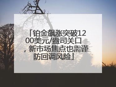 铂金飙涨突破1200美元/盎司关口，新市场焦点也需谨防回调风险