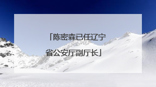 陈密森已任辽宁省公安厅副厅长