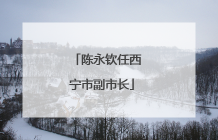 陈永钦任西宁市副市长