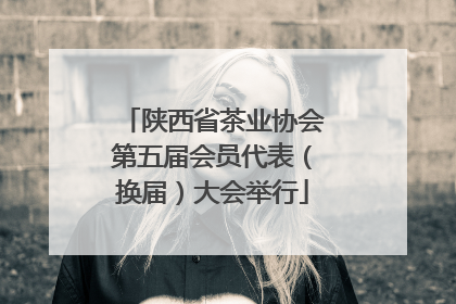 陕西省茶业协会第五届会员代表（换届）大会举行