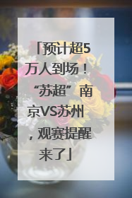 预计超5万人到场！“苏超”南京VS苏州，观赛提醒来了
