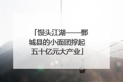 馒头江湖——鄄城县的小面团撑起五十亿元大产业