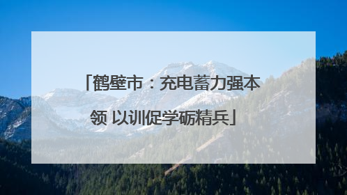 鹤壁市：充电蓄力强本领 以训促学砺精兵