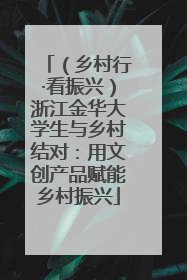 （乡村行·看振兴）浙江金华大学生与乡村结对：用文创产品赋能乡村振兴