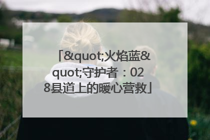 "火焰蓝"守护者：028县道上的暖心营救
