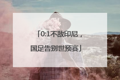 0:1不敌印尼，国足告别世预赛