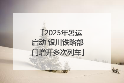 2025年暑运启动 银川铁路部门增开多次列车