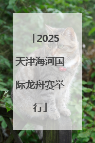 2025天津海河国际龙舟赛举行