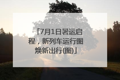7月1日暑运启程，新列车运行图焕新出行(图)