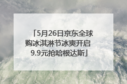 5月26日京东全球购冰淇淋节冰爽开启 9.9元抢哈根达斯