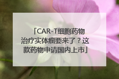 CAR-T细胞药物治疗实体瘤要来了？这款药物申请国内上市
